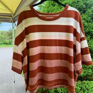 Unique Madewell Comfy Ombré Striped crop top